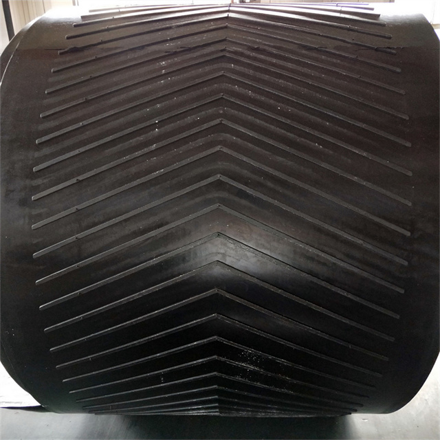 High Quality Black Chevron Rubber Belt Ep Rubber Belt for Industrial